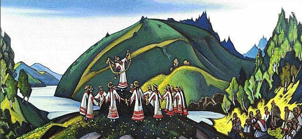 Половецкие пляски (декорации к балету 'Весна священная'), Н. Рерих